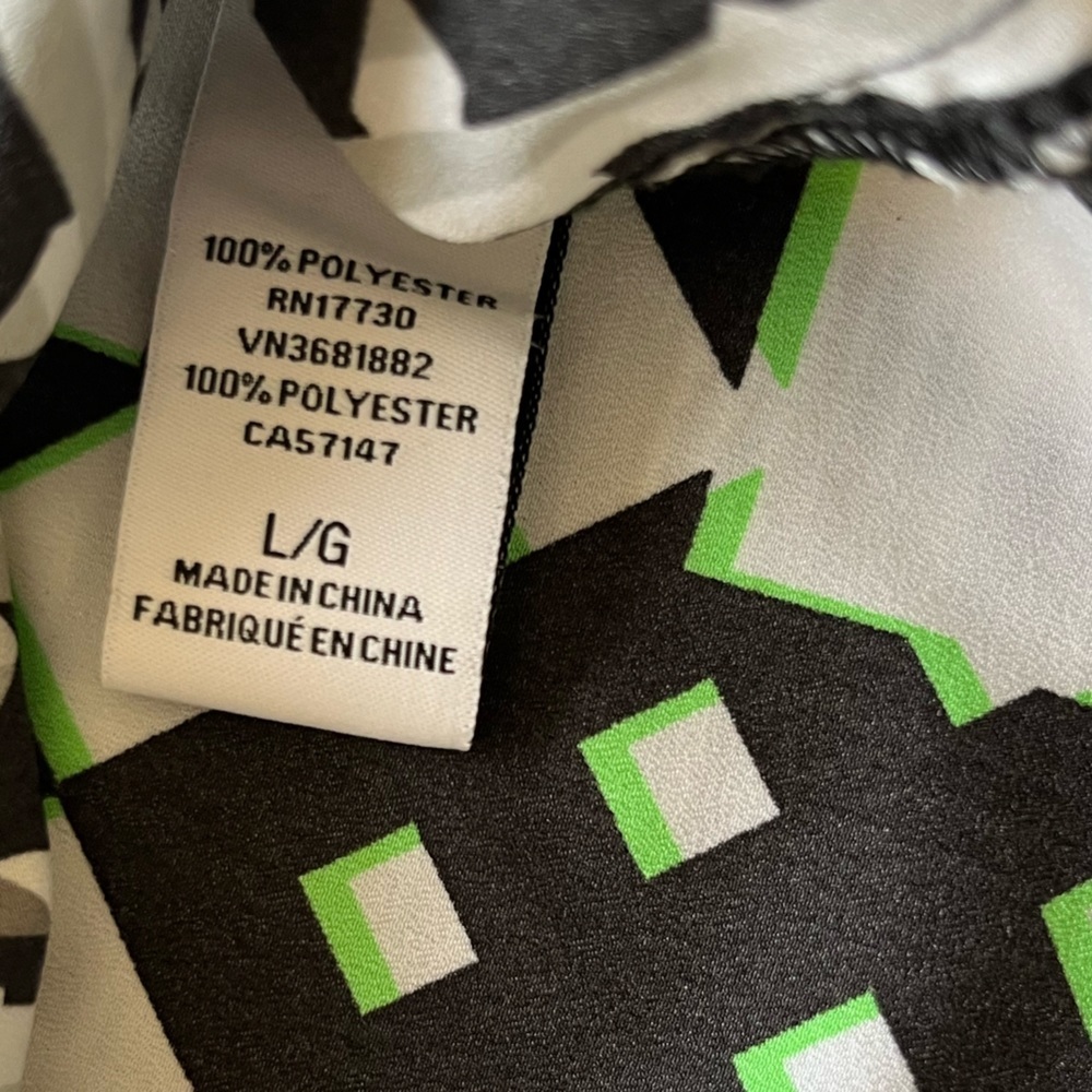 -Peter Pilotto for Target sleeveless top black white and green geometric tanktop - Picture 6 of 9
